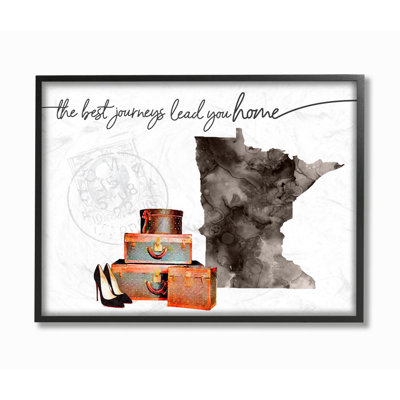 «Minnesota State the Best Journey plomb You Home Fashion Shoes and L bagages Illustration» par Amanda Greenwood, impression