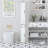 67.51" Tall Bathroom Storage Cabinet with Adjustable Shelves, Slim 2 Doors Cabinet with Open compartments