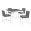 Ensemble de table 5 pièces à hauteur de comptoir avec 4 chaises, ensemble de table à hauteur de comptoir pour 4 avec chaises, ensemble de table à hauteur de comptoir en bois pour la cuisine, la salle à manger