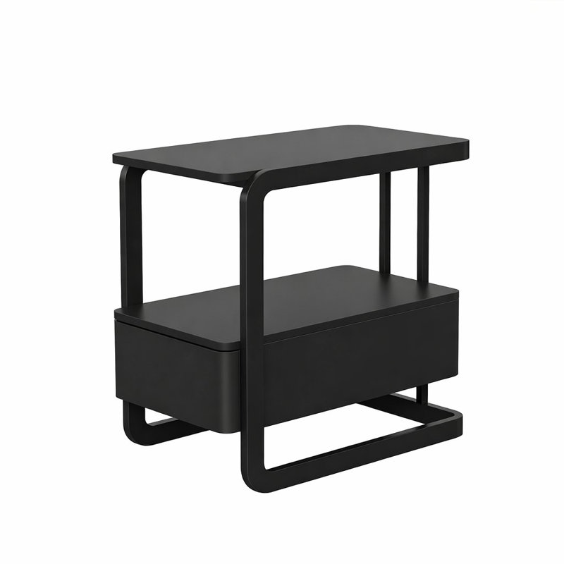 Table de bout en métal - noir, Noir