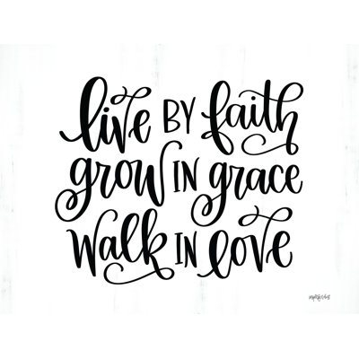 «Live By Faith On» sur toile par l'imperfect Dust Print
