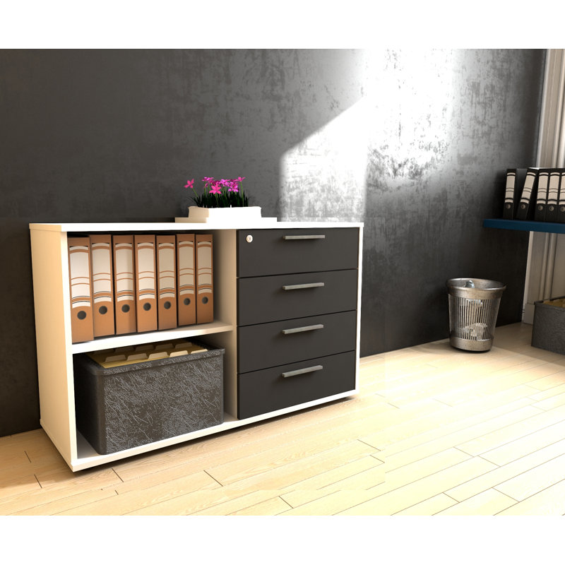 Favors 4 -Drawer, White/Anthracite