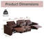 Canapé inclinable électrique confortable, polyester brun foncé, salon moderne