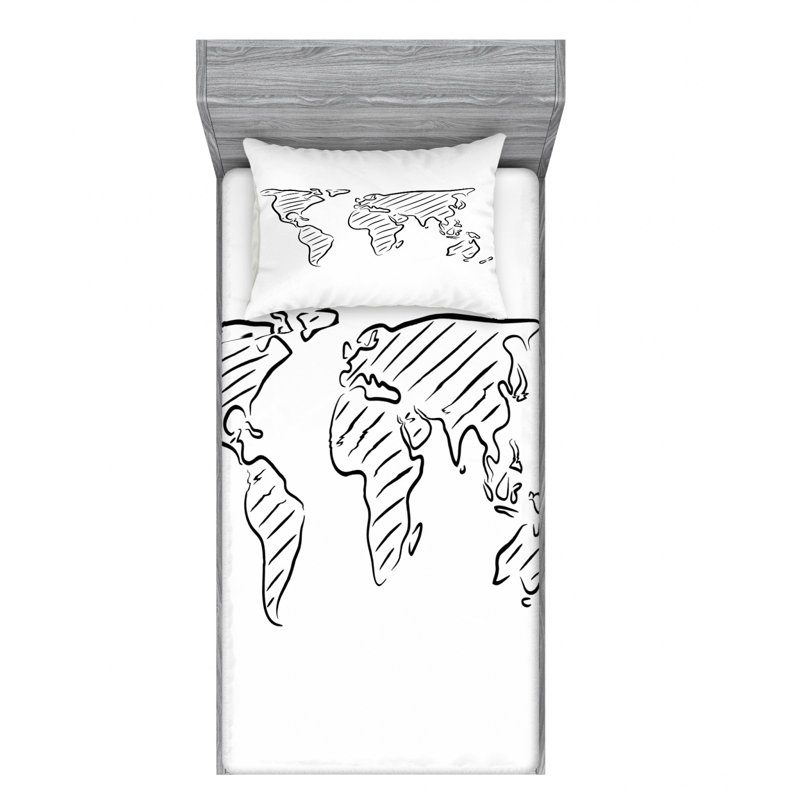Microfiber Sheet Set, Twin XL Sheet Set with Fitted Sheet