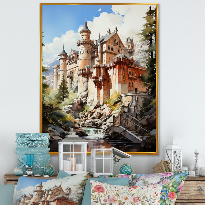 Forteresses majestueuses gardiens X - impressions sur toile de paysages urbains, H 20 po x l 12 po x P 1 po