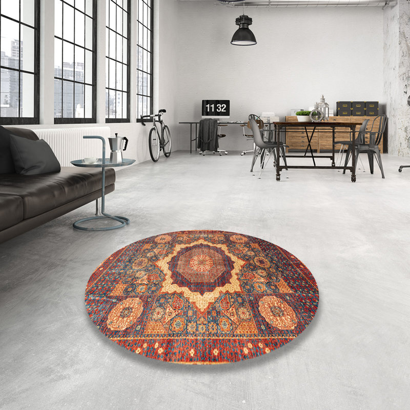 Tapis abstrait moderne 4170, Rond 8 pi