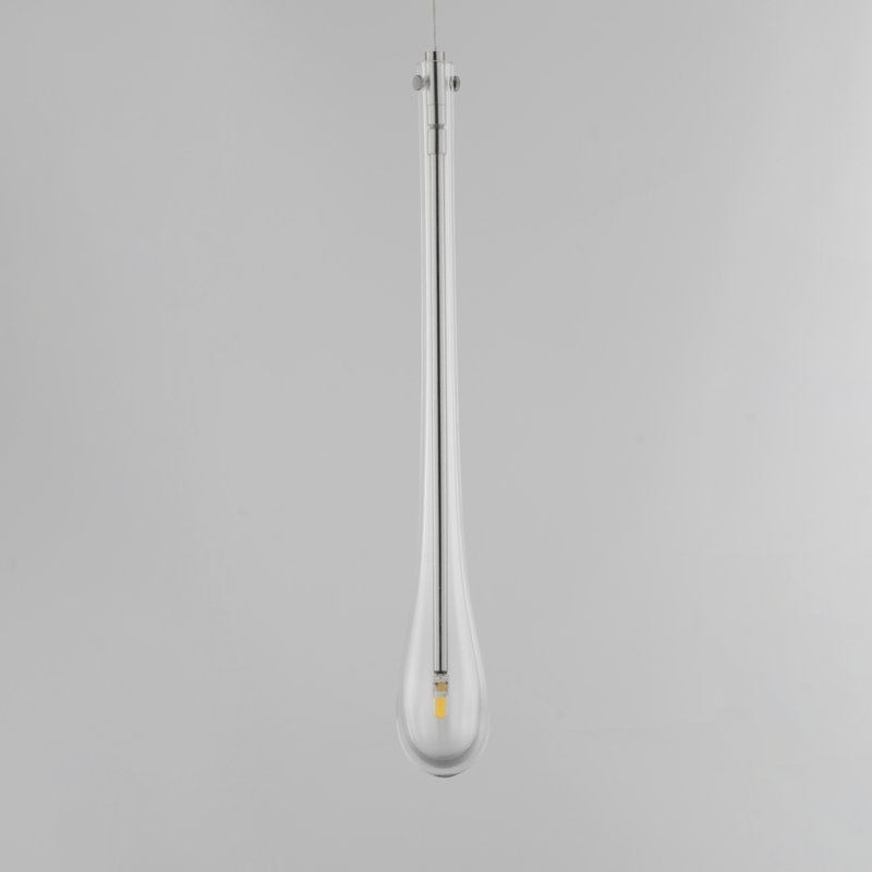 Luminaire suspendu 1 lumière, Nickel satiné