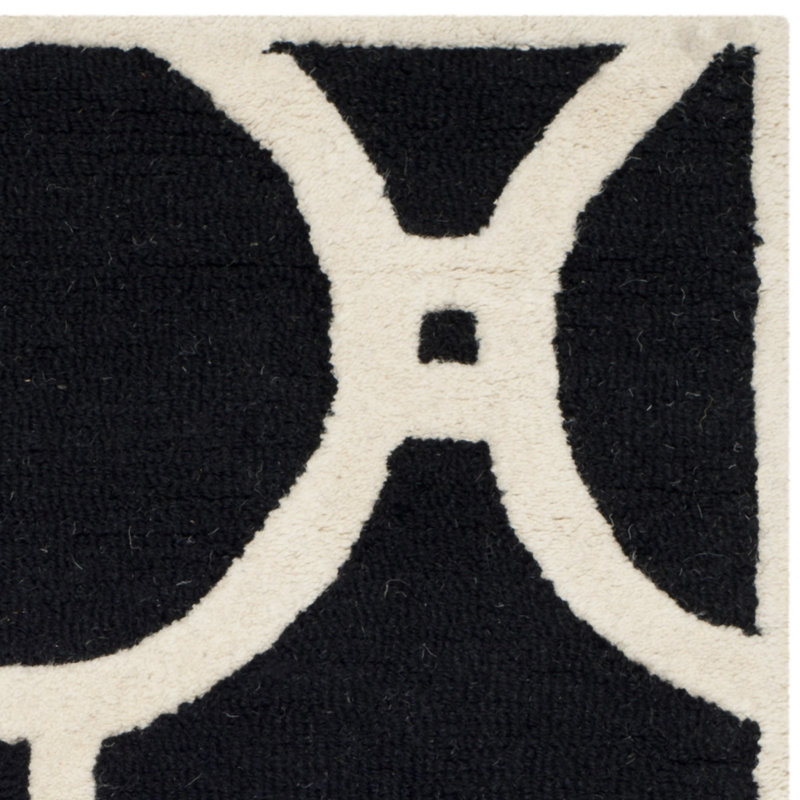 Sanyla Hand Tufted Wool Geometric Rug, Square 8'