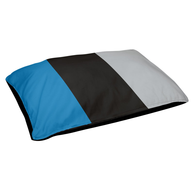 Coussin Detroit, Grand (l 50 po x P 40 po x H 7 po), Noir / rouge