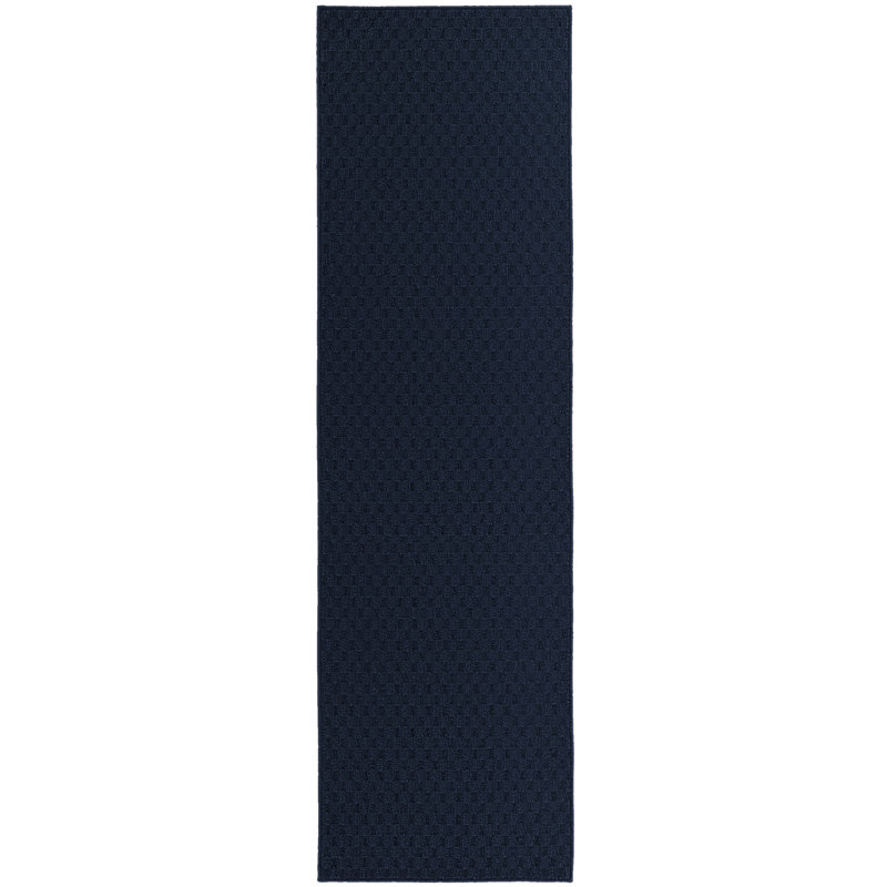 Tapis indigo touffeté Lomax, Tapis de couloir 2 pi x 12 pi