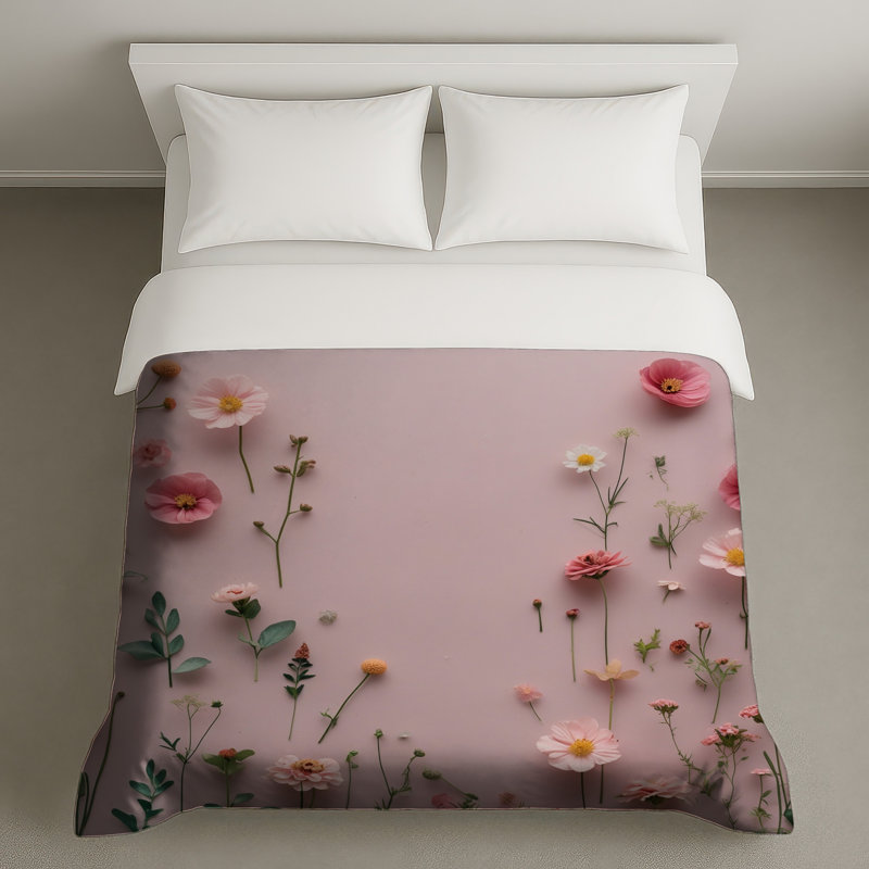 Housses de couette roses, Très grand lit