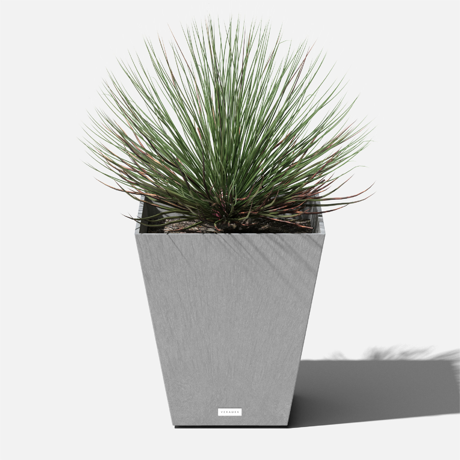 Pure Series Nobleton Planter, Charcoal Gray, 18" H x 16" W x 16" D, 1