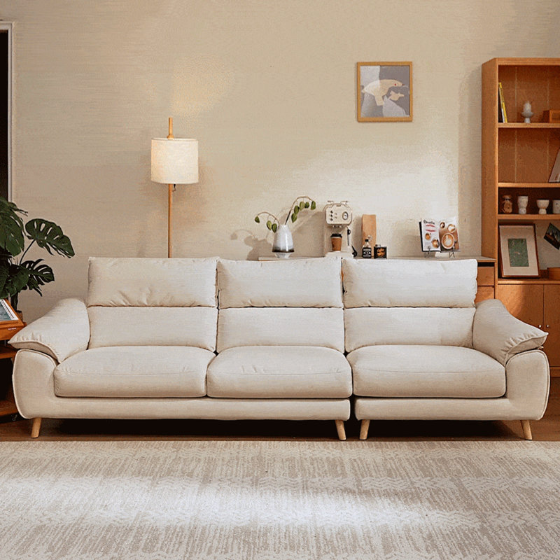 Coussin de canapé beige, H 37,8 po x l 106,3 po x P 38,98 po, Polyester beige