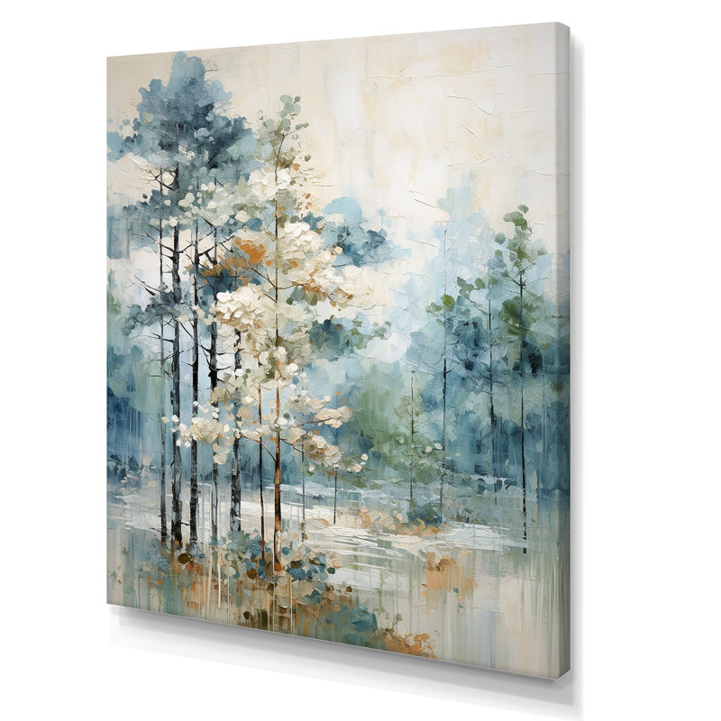 Pine Tree Enchanted Forest II - Tree Pine Wall Art, Wrapped Canvas, 32" H x 24" W, No Frame