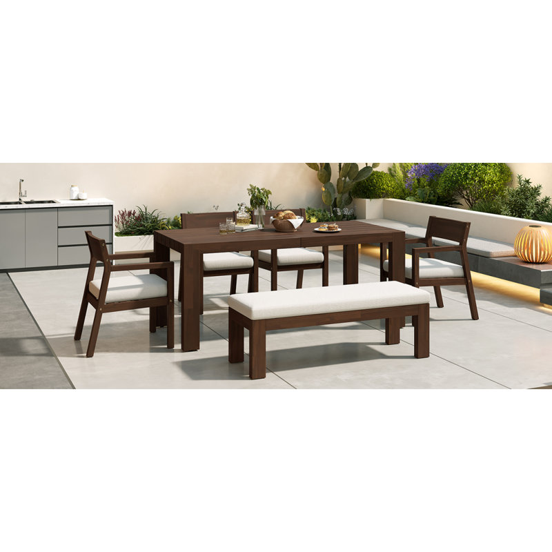 Ensemble de table de salle à manger pour 6 personnes Trexm