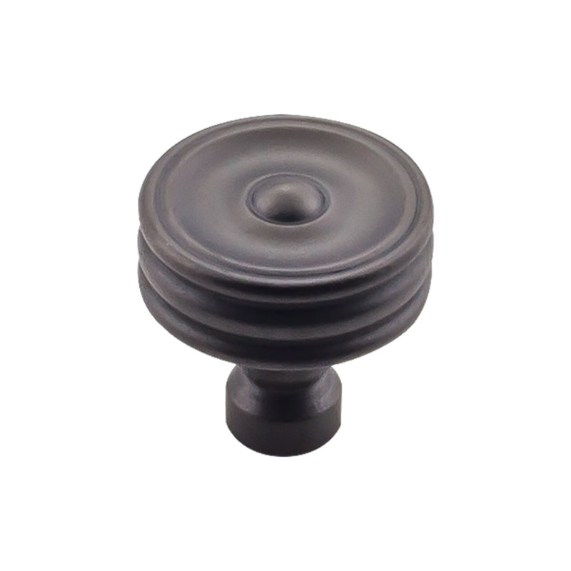 Brixton Ridged 1 1/4" Diameter Round Knob, Sable