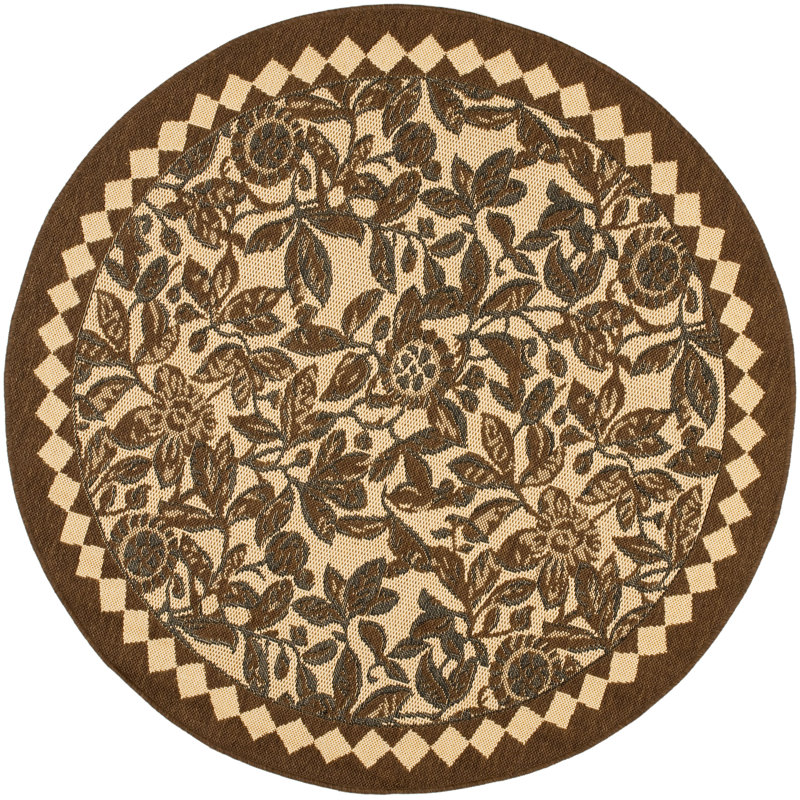 Herefordshire Performance Floral Rug, Round 5'3"