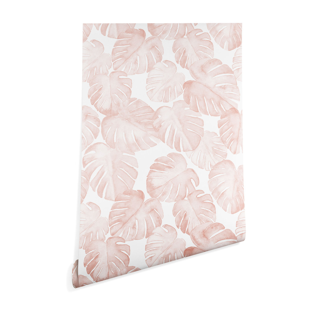 Little Arrow Design Co Watercolor Monstera Peel and Stick Wallpaper Panel East Urban Home 