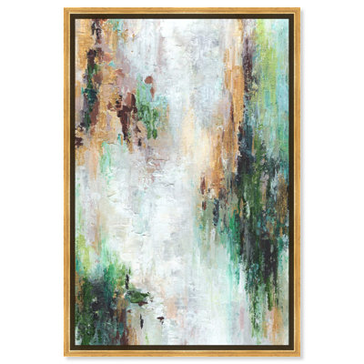 Emerald Gold Canvas Pastel Wall Art by Art Remedy