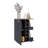 Bar Cart, Two External Shelves, Four Casters, Six Built-In Wine Rack, Single Door Cabinet-1432736272-1432736361