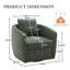 Ensemble de 2 chaises d'appoint modernes pivotantes à 360 degrés et de 31,89 po de largeur avec accoudoirs en chenille douce avec coussin de dossier pour le salon, le club et la chambre à coucher-794896035-804314017
