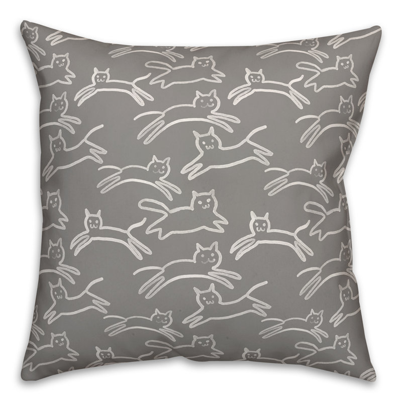 Coussin décoratif , H 18 po x l 18 po, Gris