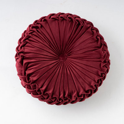 Classy Velvet Pumpkin Round Throw Pillows （Set Of 2）