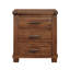 Rustic Three Drawer Reclaimed Solid Wood Farmhouse Nightstand Set Of Two