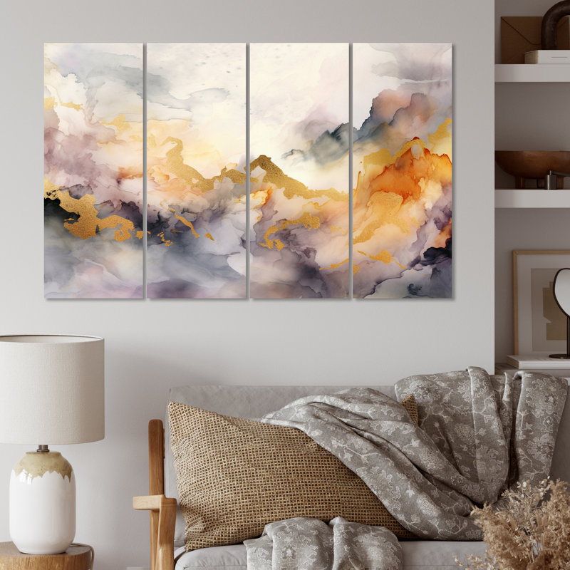 Modern Abstract Wall Decor on Metal