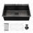 30-Inch Drop In Kitchen Sink, Gunmetal Black, 16 Gauge Stainless Steel, Single Bowl Topmount Basin, 30 X 22 X 10 Inch | Gift Idea