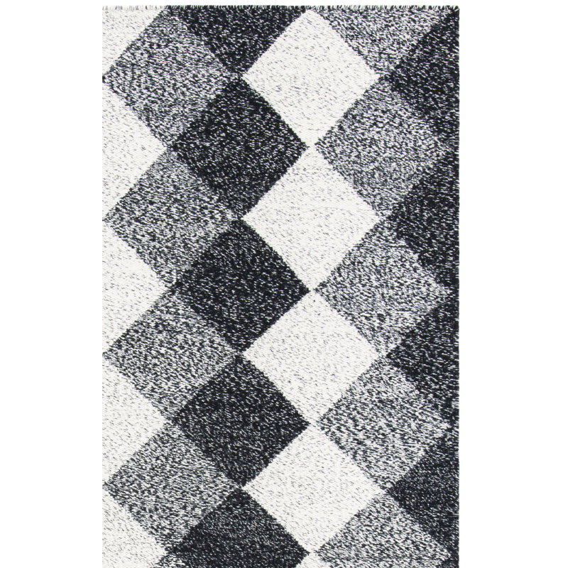 Tapis noir Kilim, Rectangle 4 pi x 6 pi