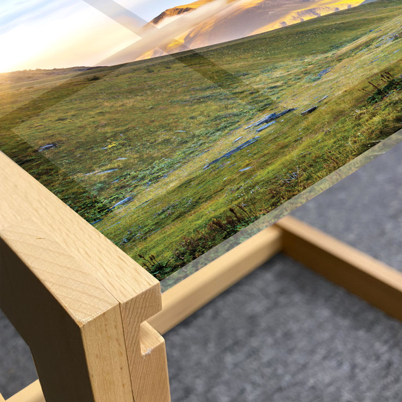 Multicolore, table basse East Urban Home Landscape, Serene Meadow With, H 15,75 po x L 29,13 po x l 24,4 po