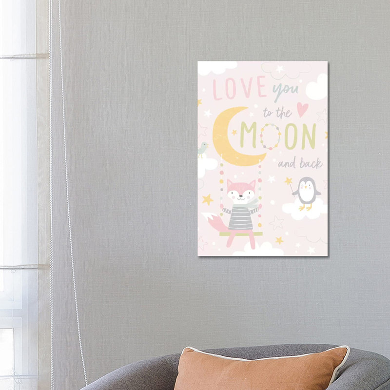 To the Moon II 1 Piece Wrapped Canvas Wall Art, 66.04 cm H x 45.72 cm W x 3.175 cm D