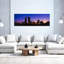 Downtown skyline at night Oklahoma City Oklahoma USA 1 Piece Wrapped Canvas Panoramic Wall Art-1010062869