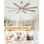 Ventilateur de plafond moderne en cristal de 72 po avec lumières et télécommande, ventilateur de plafond industriel réversible silencieux à courant continu, ventilateurs de lustre à DEL pour chambre à coucher, salon, salle à manger, chrome-575380956-575628583