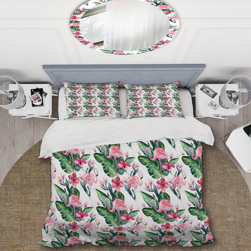 Ensemble de housse de couette Tropical Floral Summer - Animaux - Microfibre de polyester