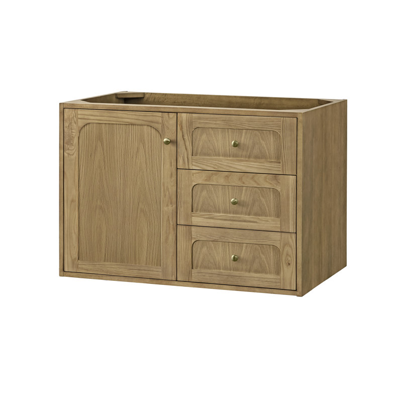 Laurent 36'' W Single Bathroom Vanity Base, Light Natural Oak