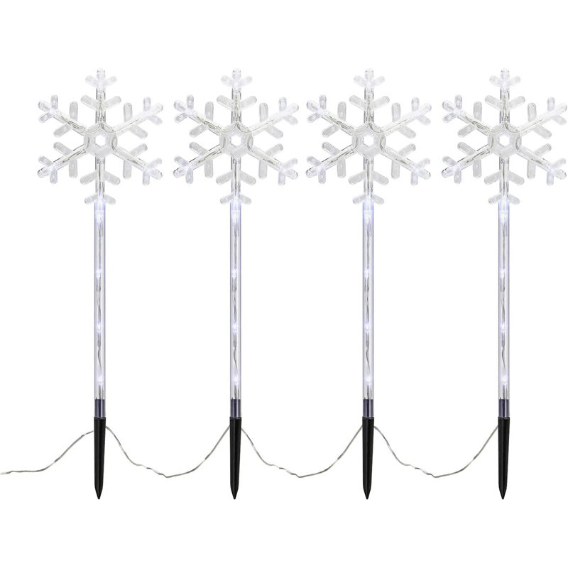 Set of 4 Snowflake Garden Stake