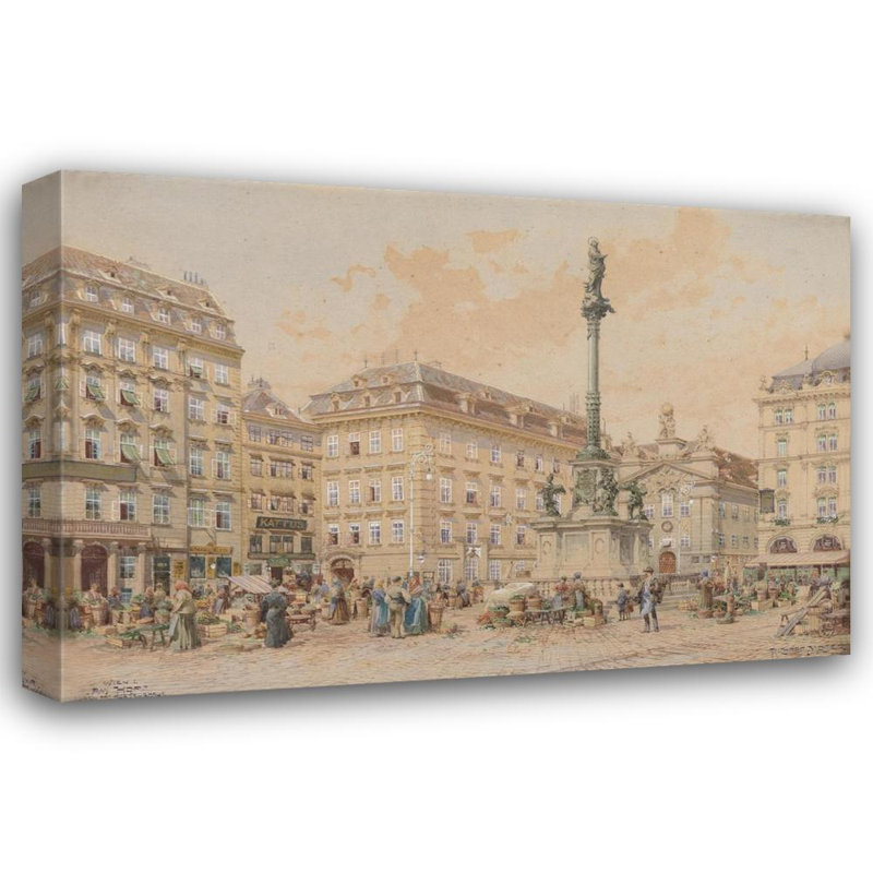 "Vienna Am Hof" par Richard Moser, reproduction d'art sur toile tendue, H 24 po x l 17 po