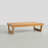 Solid Eucalyptus Patio Coffee Table with Triangle Base