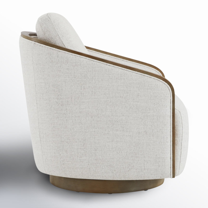 Nieve Upholstered Swivel Barrel Chair