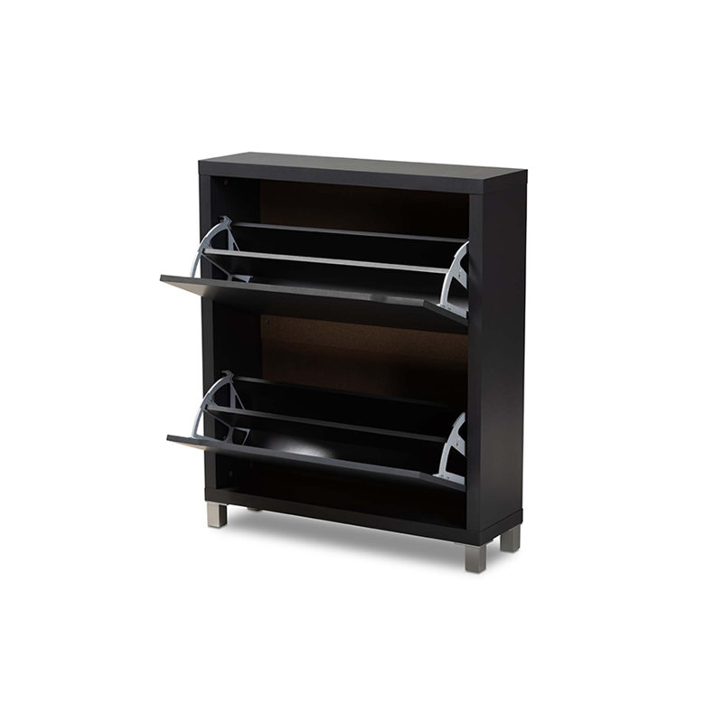 Rochester 12 Pair Shoe Storage Cabinet, Grey