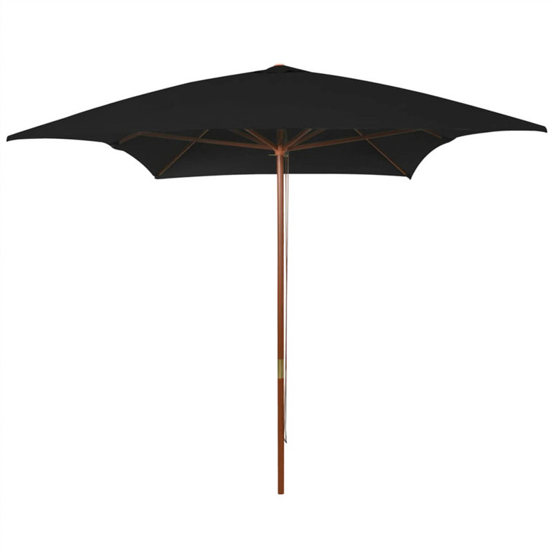 Aydin 200cm X 300cm Rectangular Market Parasol, Black