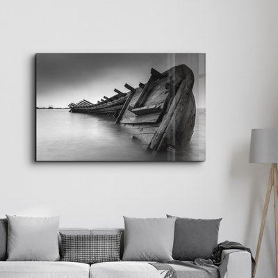 Élégante peinture murale en verre trempé de 13,8 po x 21,7 po | 100% verre trempé, épaisseur: 0,16 pouce | Imprimé UV pour des couleurs éclatantes | Parfait pour la décoration intérieure, le salon et les espaces de bureau