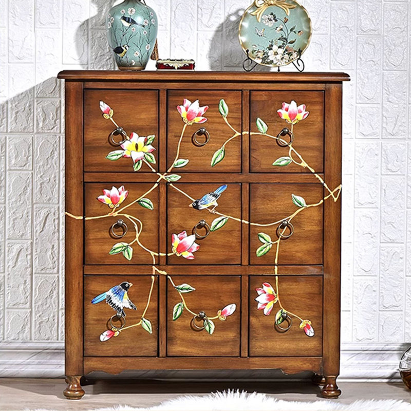 Buffet en bois manufacturé brun foncé foncé