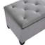 Grand banc de rangement en tissu beige avec beaucoup d'espace pour divers articles - chaussures, livres, l 17,5 po x H 17 po x P 48 po