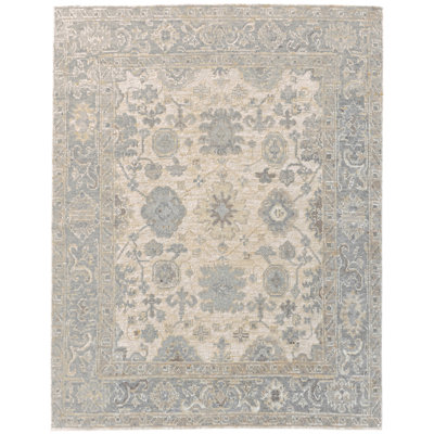 Sophia Verdure Hand-Knotted Area Rug - Sand - 10' x 14'