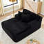 Fauteuil lounge moderne noir une place, mousse haute densité, aucun assemblage requis, confortable et moelleux, idéal pour regarder des films en intérieur.