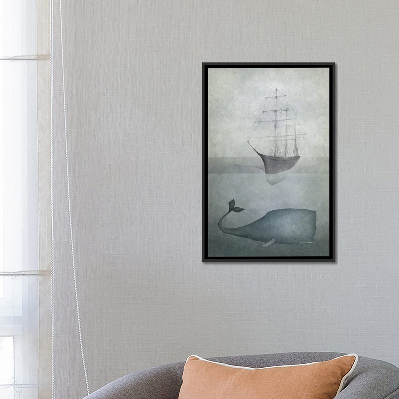 Deep Water - impression sur toile tendue, H 26 po x l 18 po x P 1,5 po, Toile encadrée noire, Pas de tapis