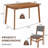 5-Piece Rectangle Wooden Dining Table Set